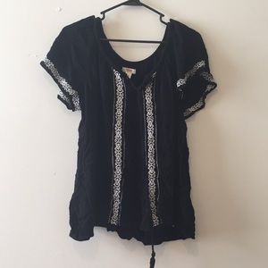 Black and White Blouse Shirt